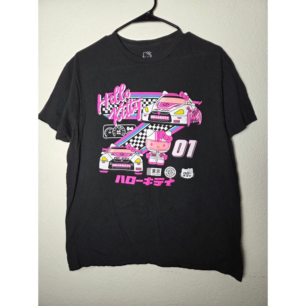 SANRIO Hello Kitty racing Black t shirt size M juniors